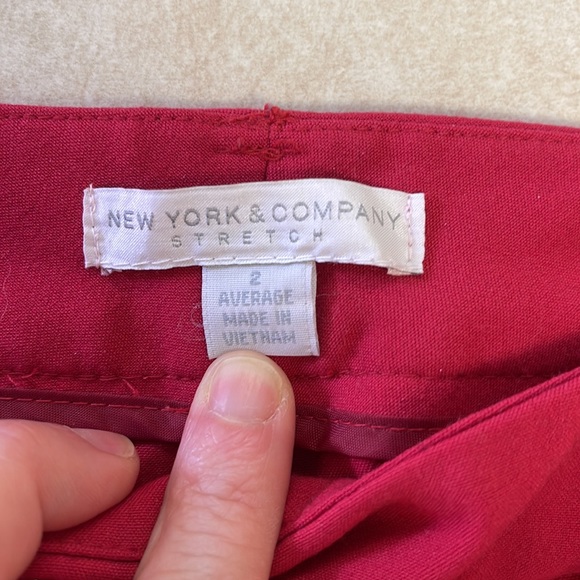New York and company “stretch” red slacks - Picture 6 of 9